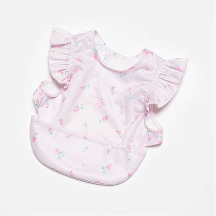 Rosebud Pattern Feeding Bib,Light pink, medium image number 12