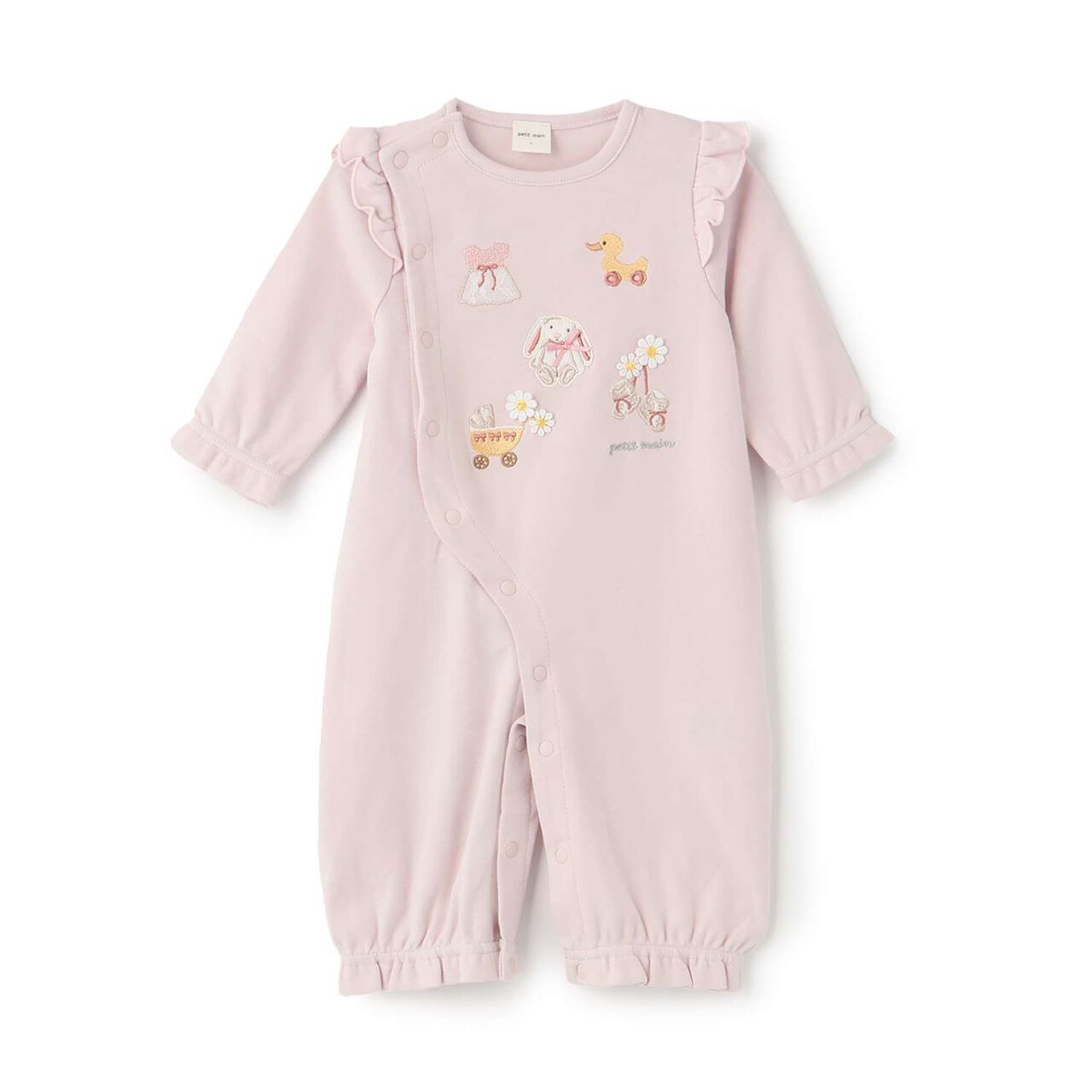 [Organic] Appliqu&eacute; 2WAY Romper,Light beige, large image number 2