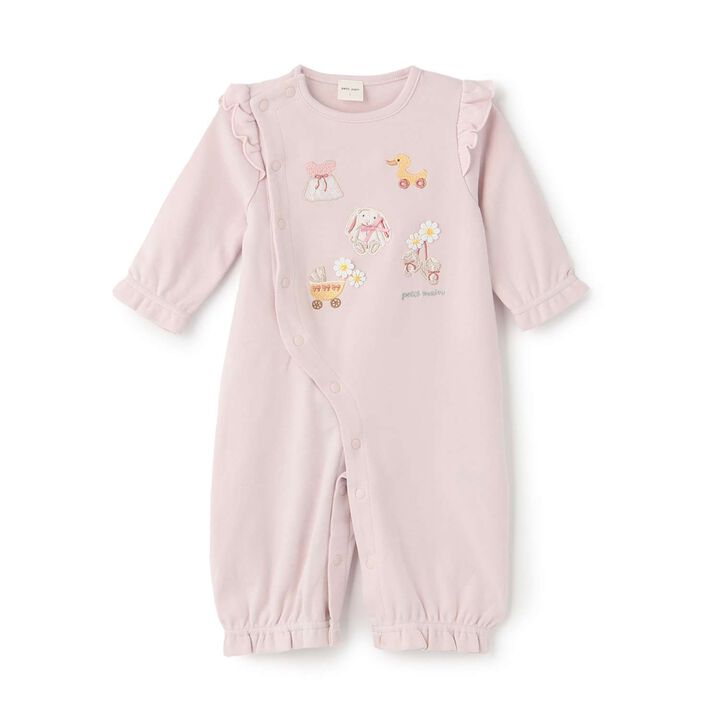 [Organic] Appliqu&eacute; 2WAY Romper,Light beige, medium image number 2