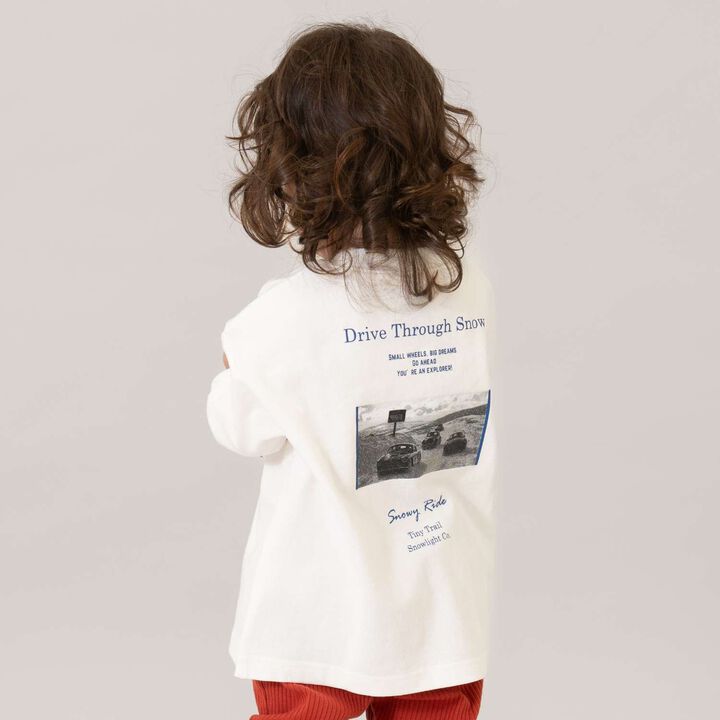 [USA Cotton] Back Photo Wide Long Sleeve T-Shirt,, medium