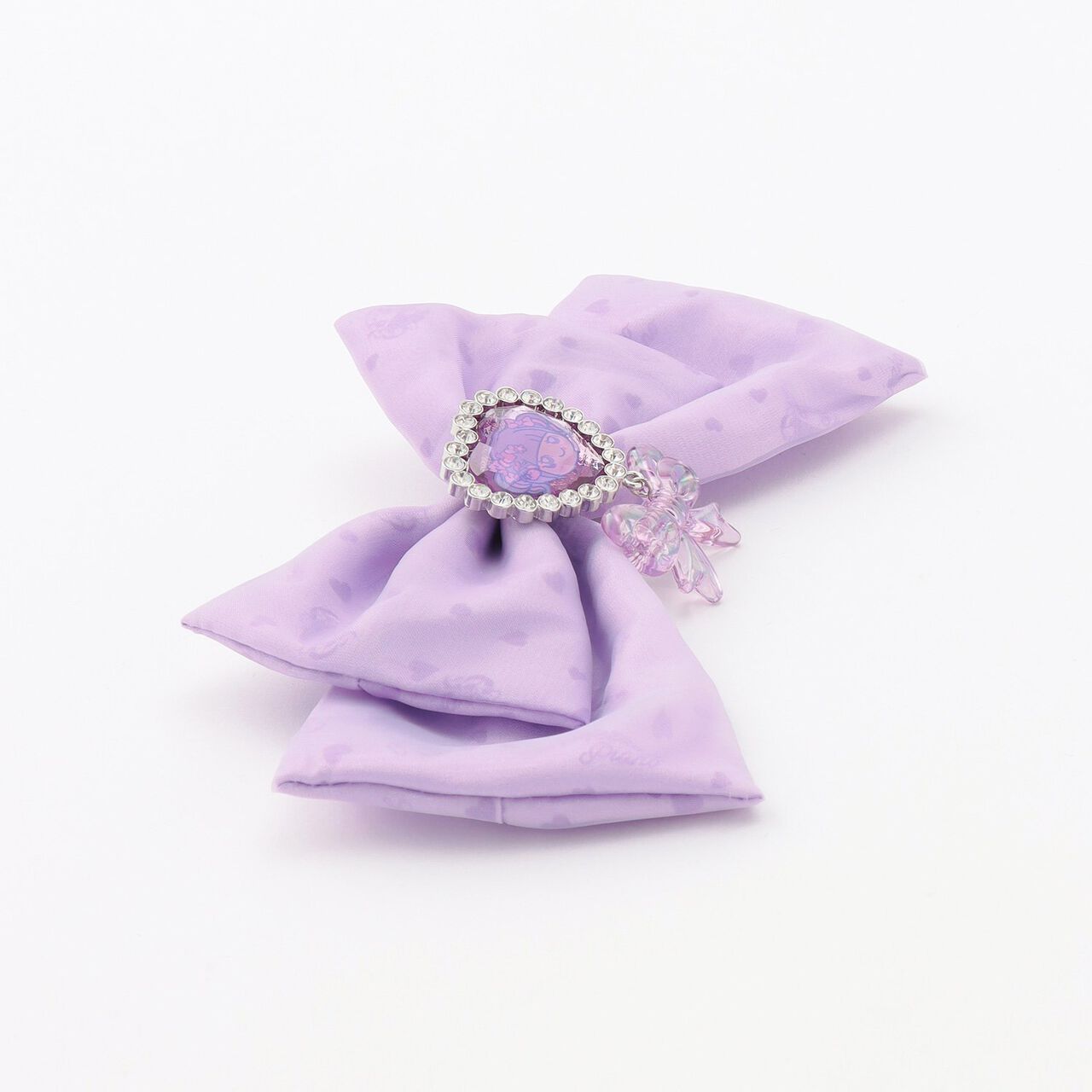 Shinako-chan Ribbon Hair Clip Set (2 Pieces),Lavender, large image number 2
