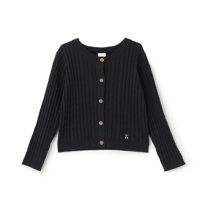 Cable Knit Cardigan,Ivory, medium image number 7