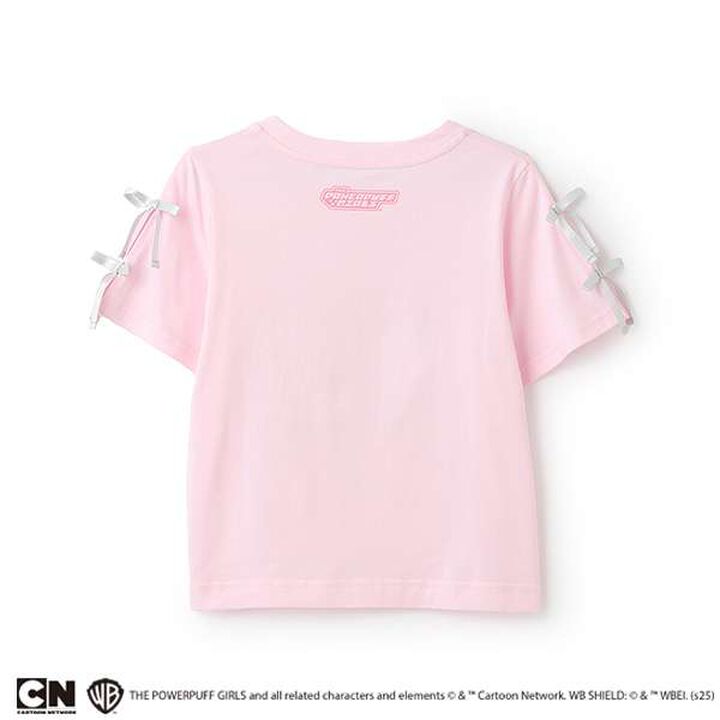 The Powerpuff Girls Sleeve Ribbon T-Shirt,Pink, medium image number 9