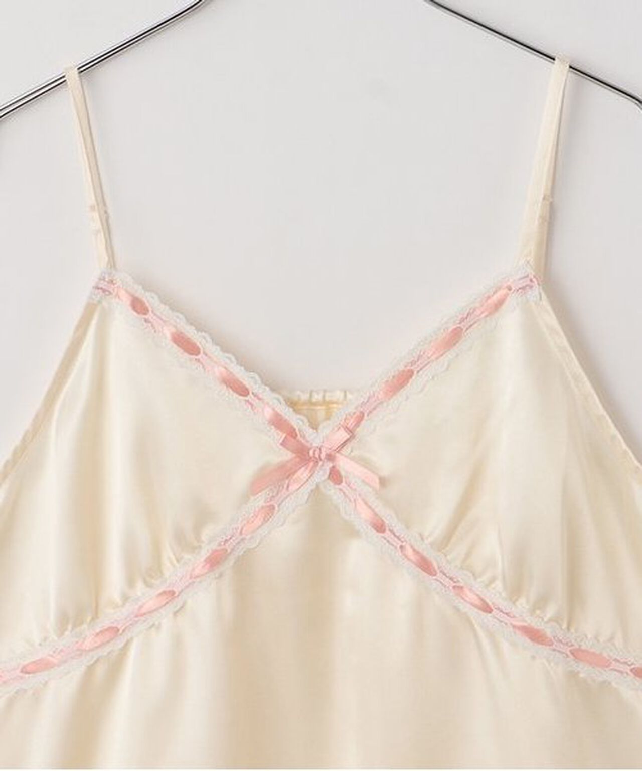 Lingerie-Style Camisole One-Piece Dress,Cream, large image number 5