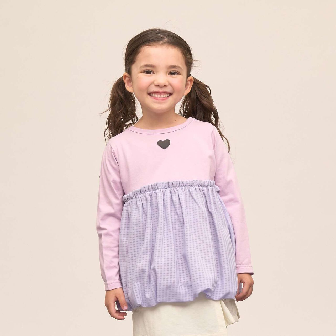 Quick-Dry UV Non-Crumbling Either Way Is Fine Muteki T Balloon Peplum Tops,Lavender, large image number 0