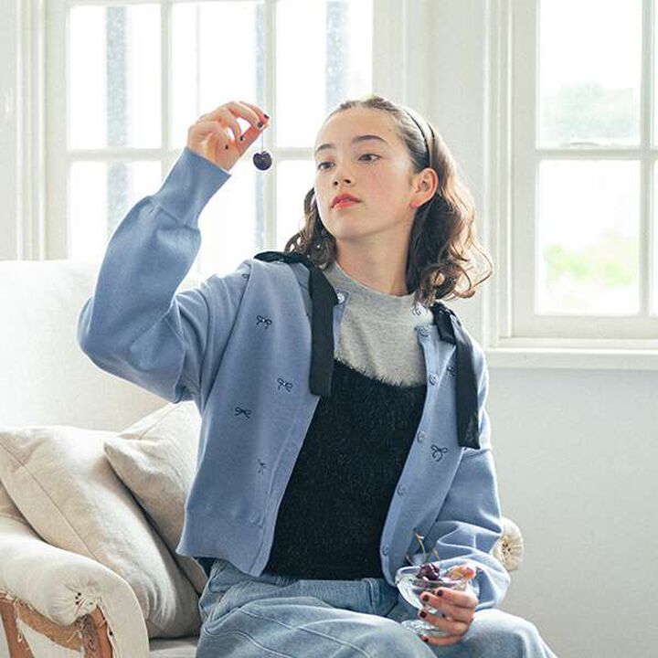 Shaggy Camisole + Ribbed Top Set,Blue, medium image number 10