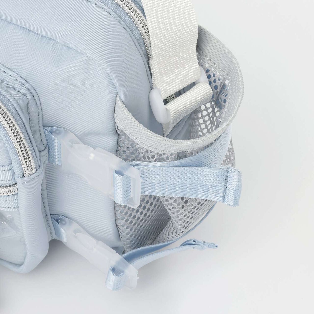 Casual Shoulder Bag with Bottle Holder,Light blue, large image number 6