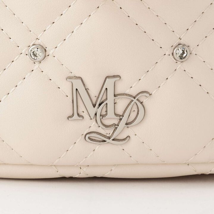 Glitter Ribbon Vanity Shoulder Bag,Ivory, medium image number 3