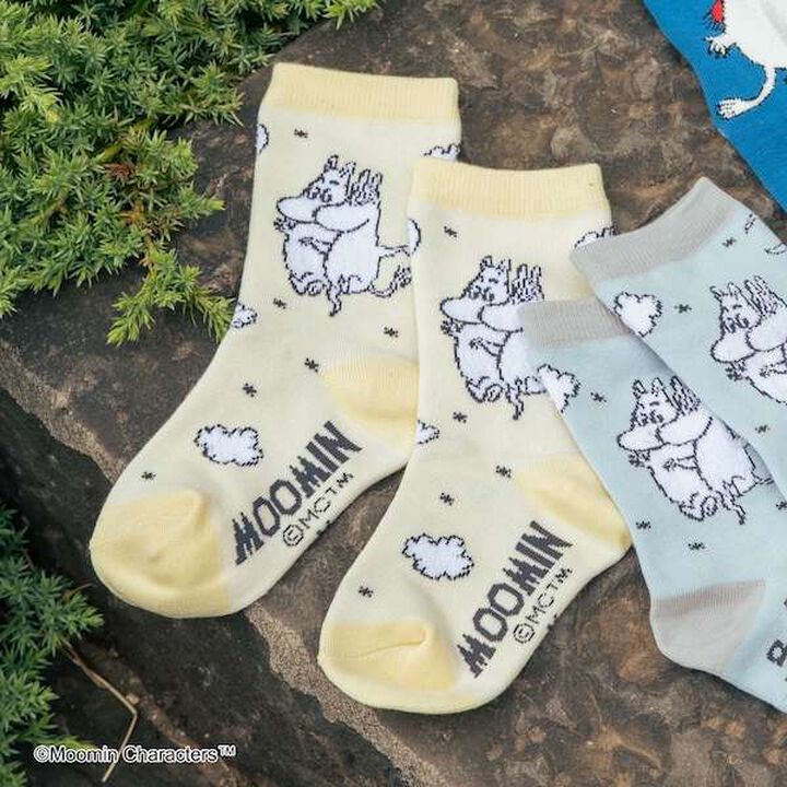 [MOOMIN] Moomin & Snorkmaiden Socks [Made in Japan],Sax blue, medium image number 14