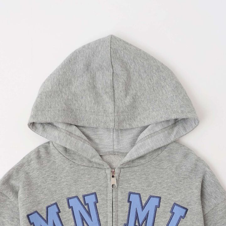 Quick-Dry Logo Zip Parka [Sarasara Plus],Top gray, medium image number 11