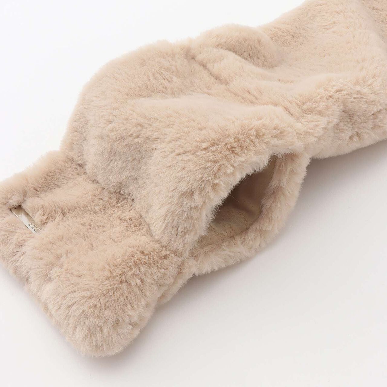 Faux Fur Scarf,Beige, large image number 3