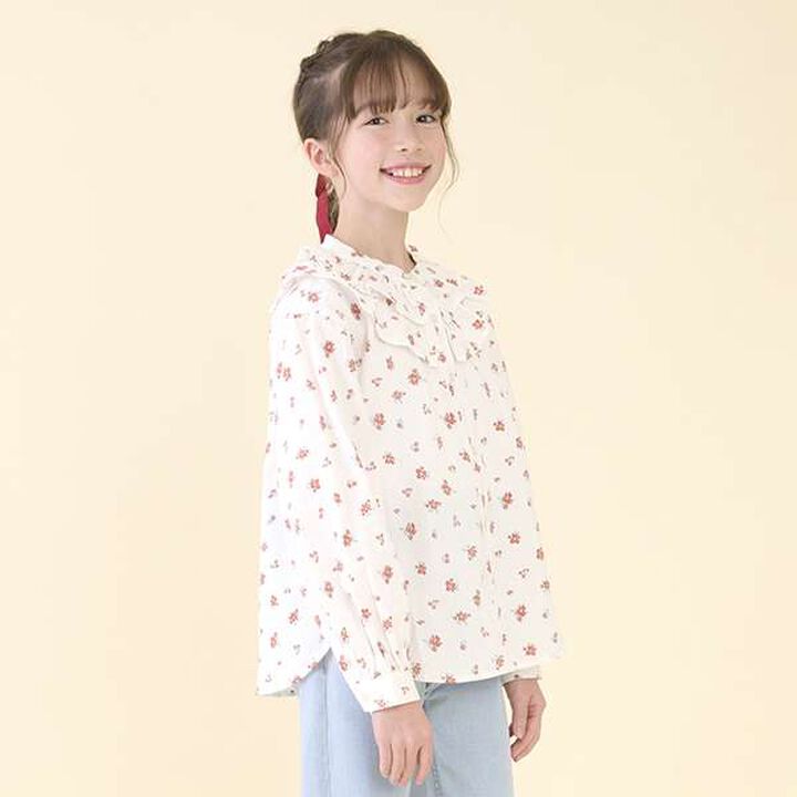 [Link] Frill Collar Blouse (Junior),Red, medium image number 4