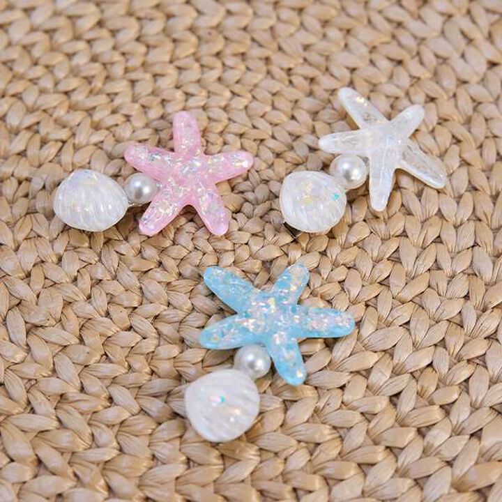 Sparkling Hair Clip with Pearls,Sax blue, medium image number 1