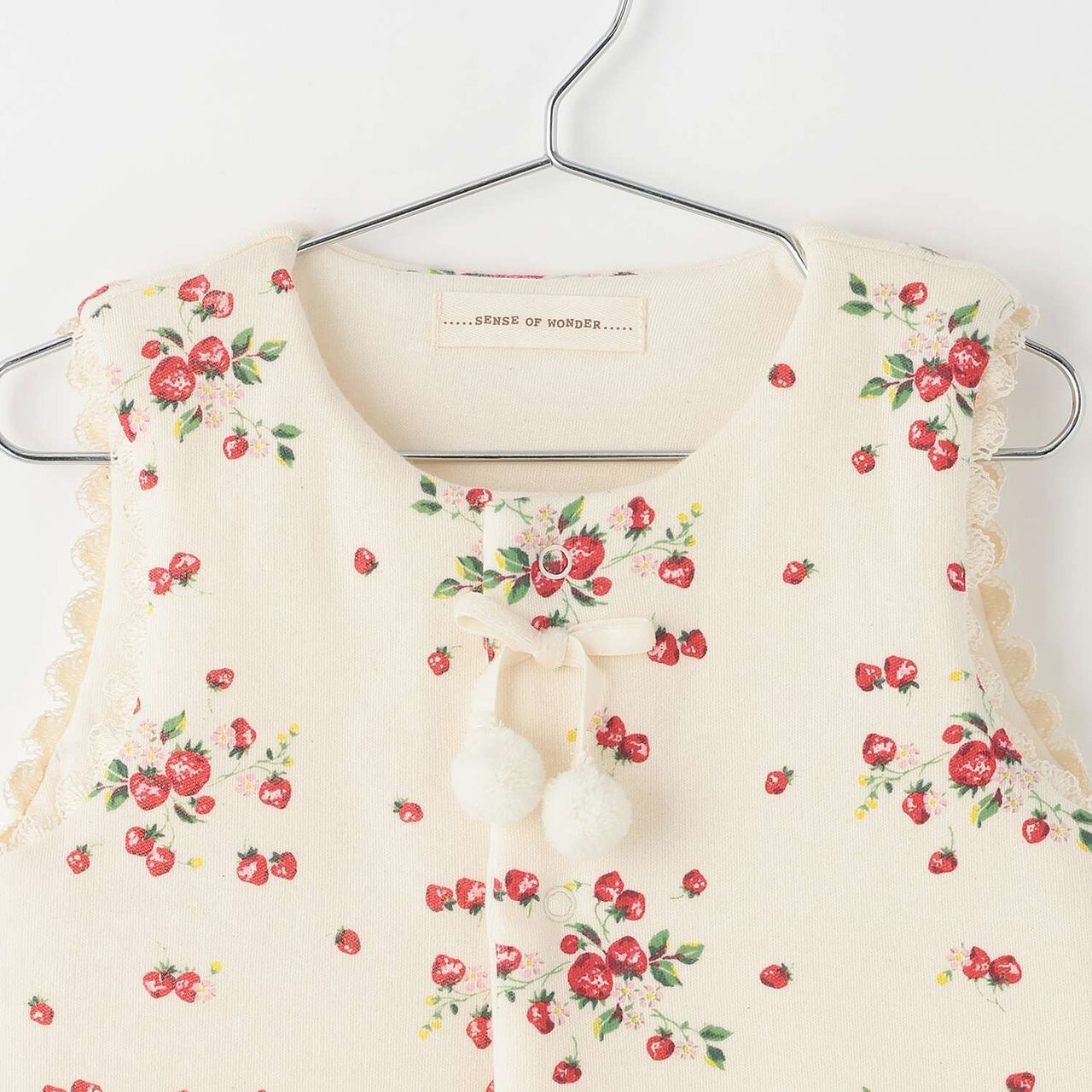 Wild Strawberry Organic Vest [Made in Japan],Pearl white, large image number 2