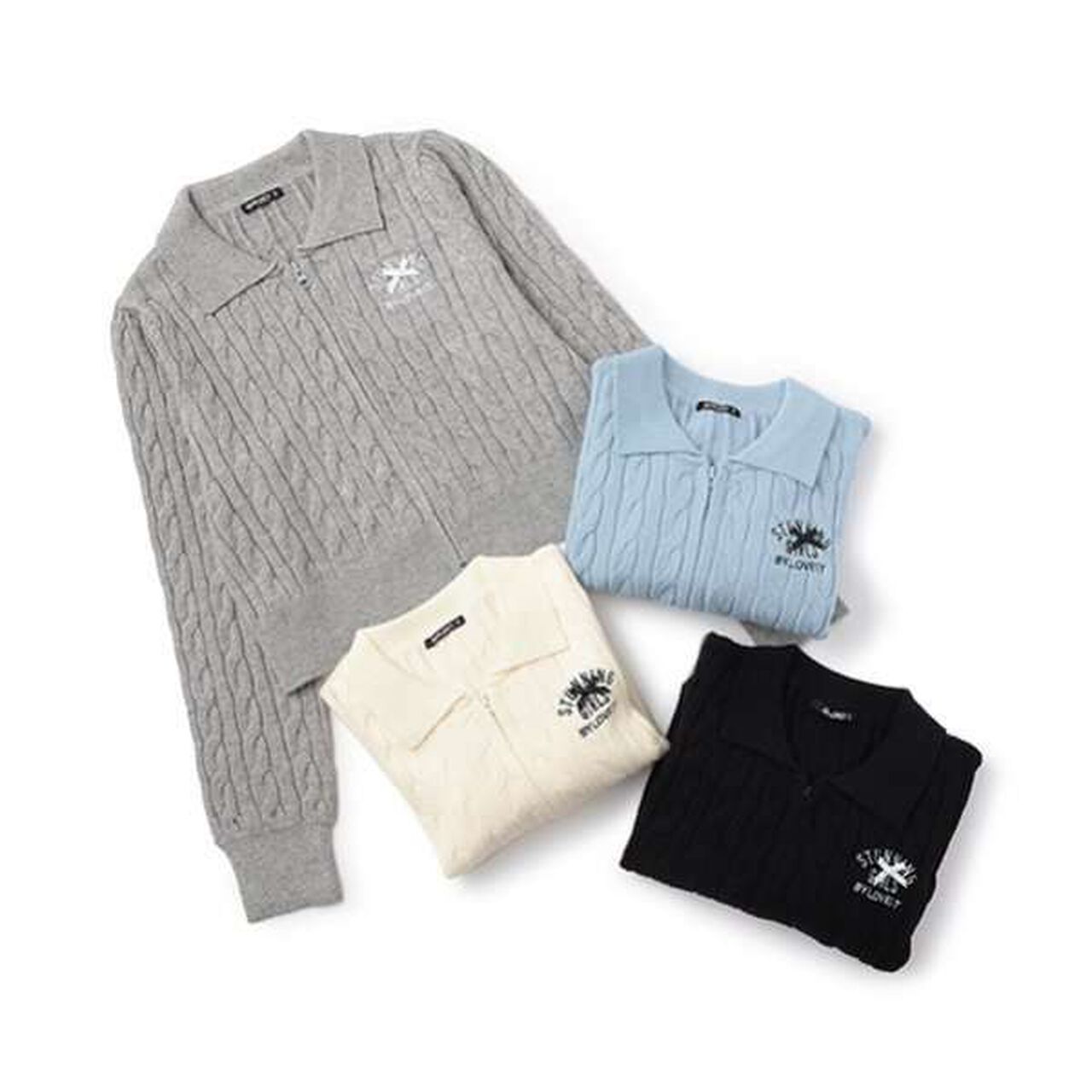 Double Zip Knit Cardigan,Gray, large image number 9