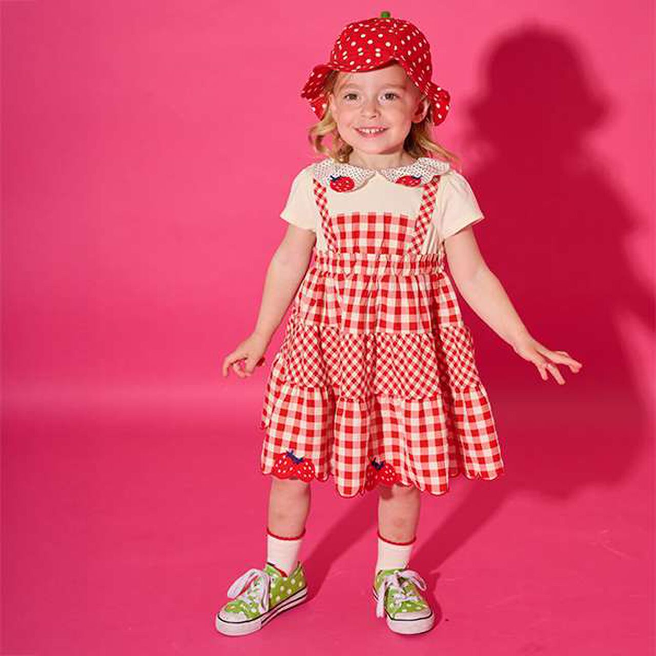 Strawberry One-Piece Dress,Red, large image number 0