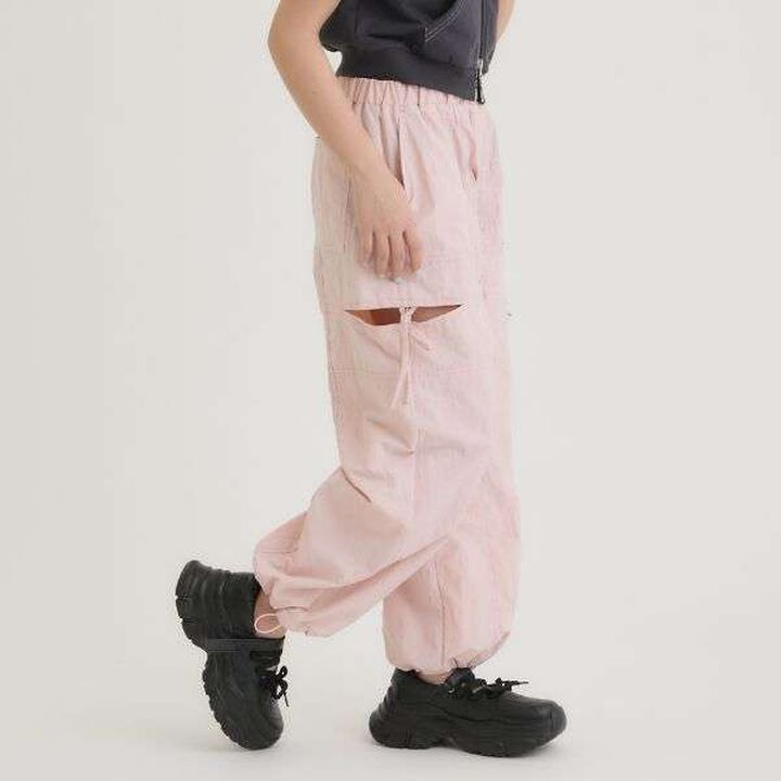 Slit Ribbon Shaka Pants,Black, medium image number 23