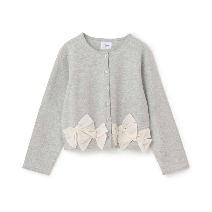 [Parent-Child Matching] Ribbon Cardigan,Top gray, medium image number 10