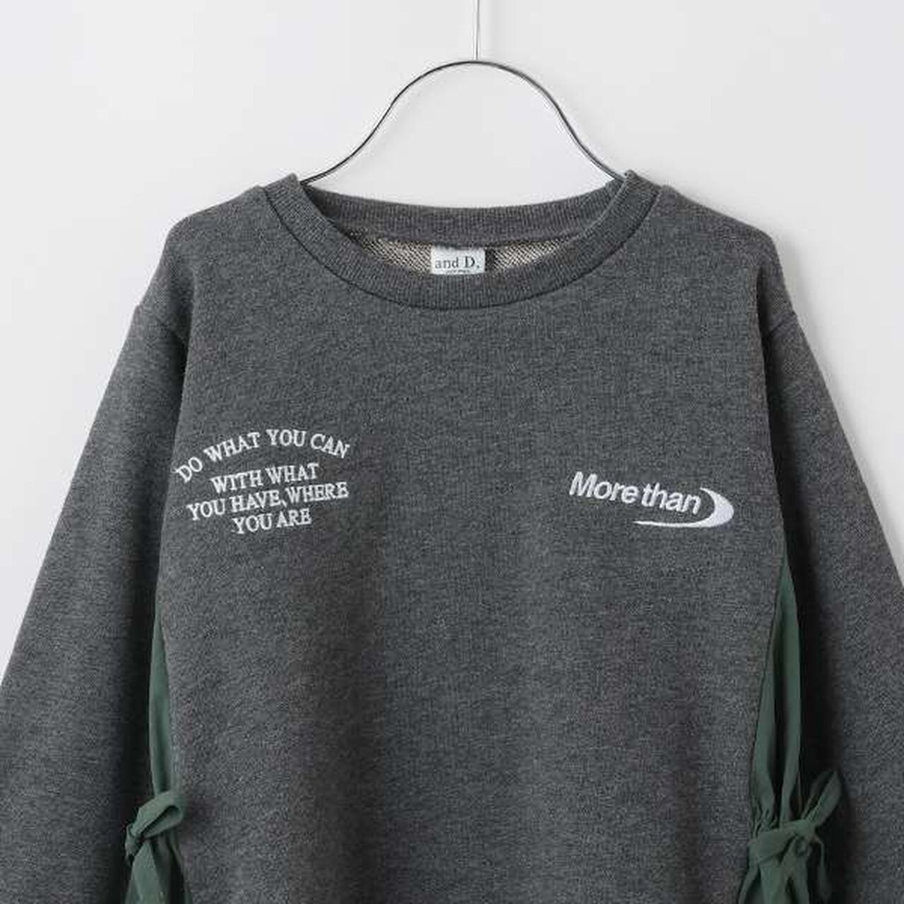 [Link] Side Fabric Panel Dress,Deep gray, large image number 11