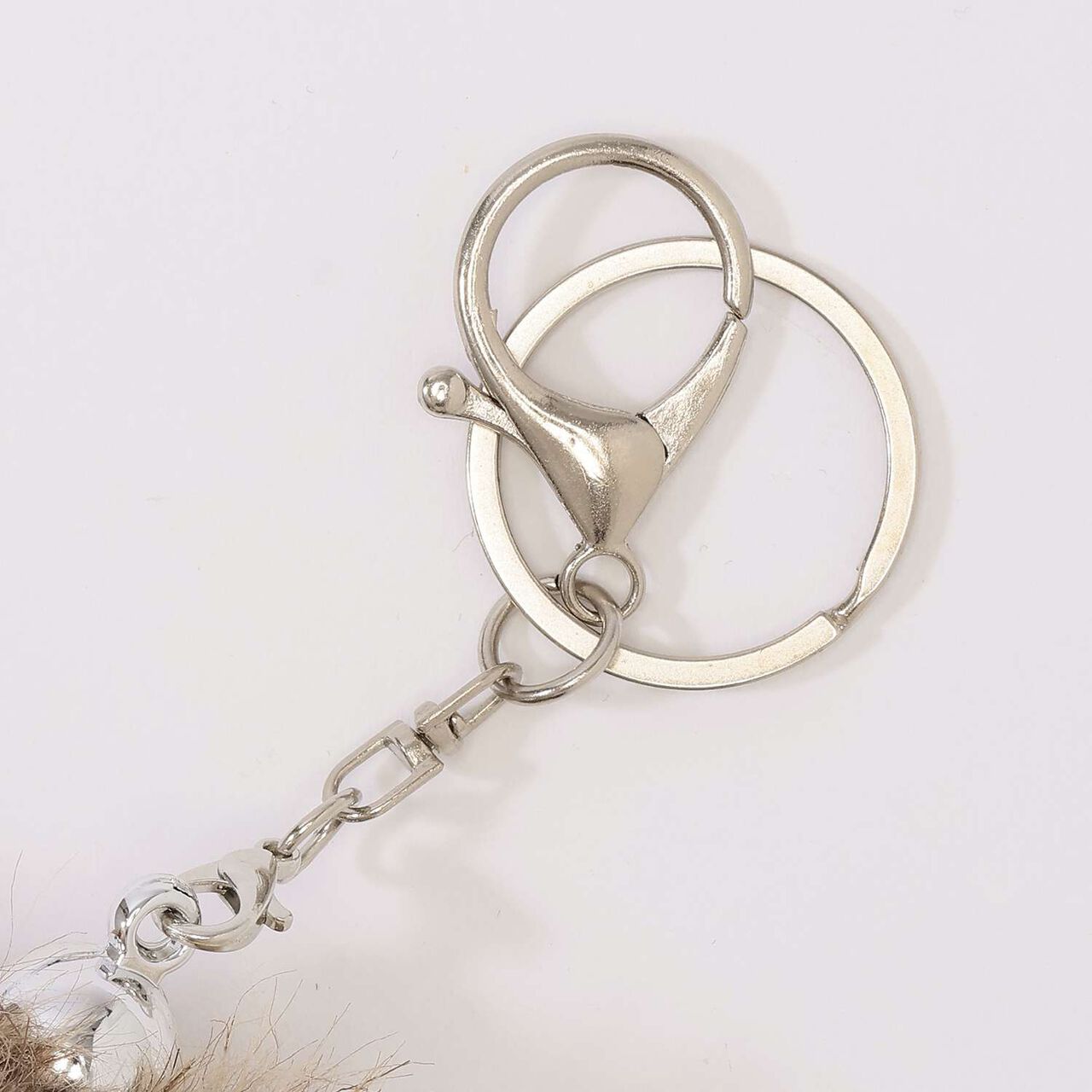 Tail Lame Fur Charm,Ivory, large image number 2