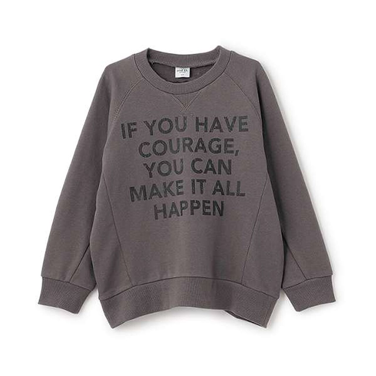 [Matching with Dad Outfit] Kids Raglan Wide Sweatshirt,Charcoal gray, large image number 0