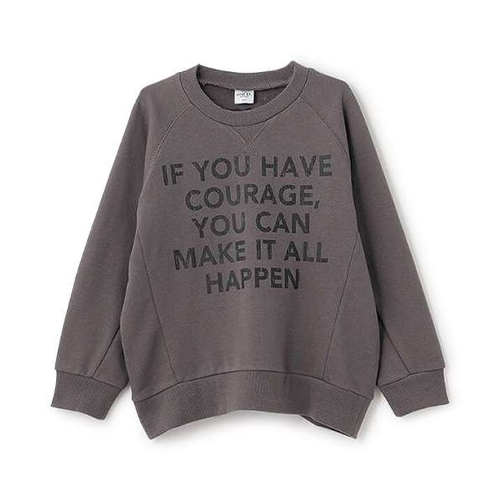 [Matching with Dad Outfit] Kids Raglan Wide Sweatshirt,Charcoal gray, medium image number 0