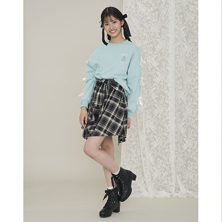 Knot Shirt Style Skirt with Shorts,Black, medium image number 16