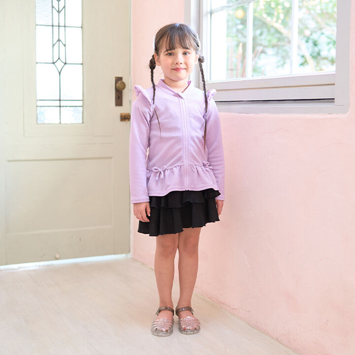 [SWIM] [UV Processing] Hem Frill Zip Rash Guard,Mint, medium image number 7