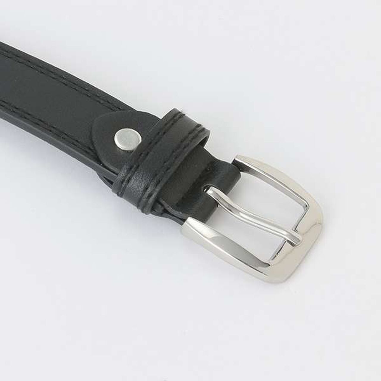 Faux Leather Wide Belt,White, large image number 2