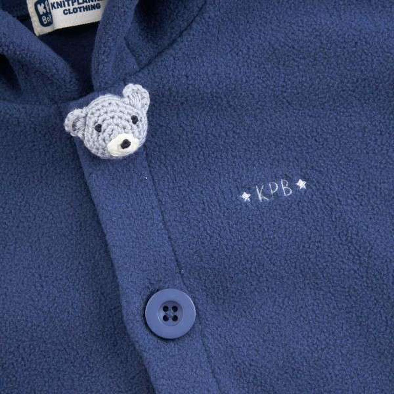 KPBOY Bear Crochet Fleece Cape,Beige, large image number 3