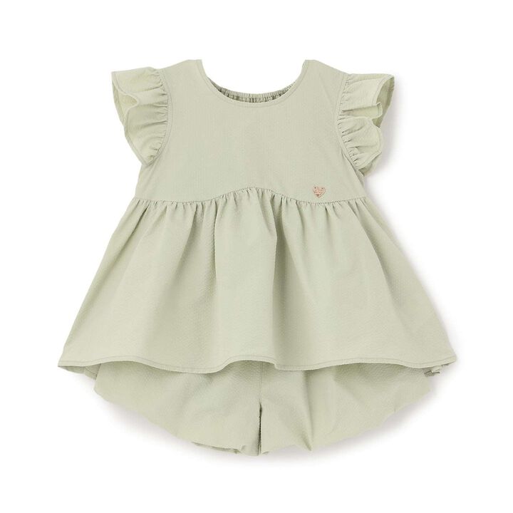 [Outfit Set] Wavy Peplum Blouse & Balloon Pants Set,Navy, medium image number 5