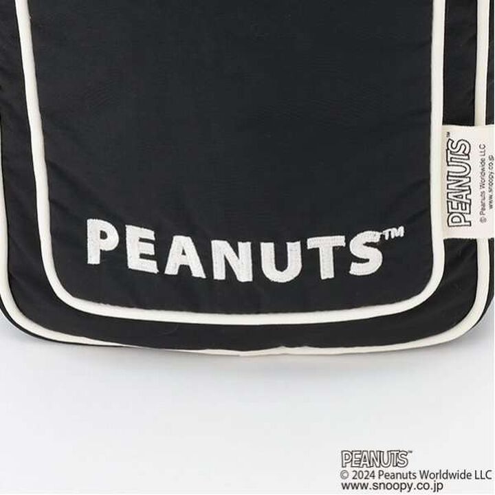 [PEANUTS] Mini Shoulder Bag with Mascot Card Holder,Black, medium image number 16