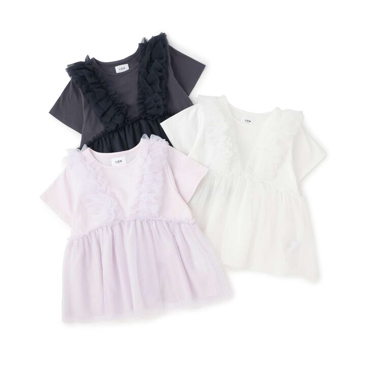 Parent-Child Matching Tulle Frill Tunic,Navy, medium image number 7