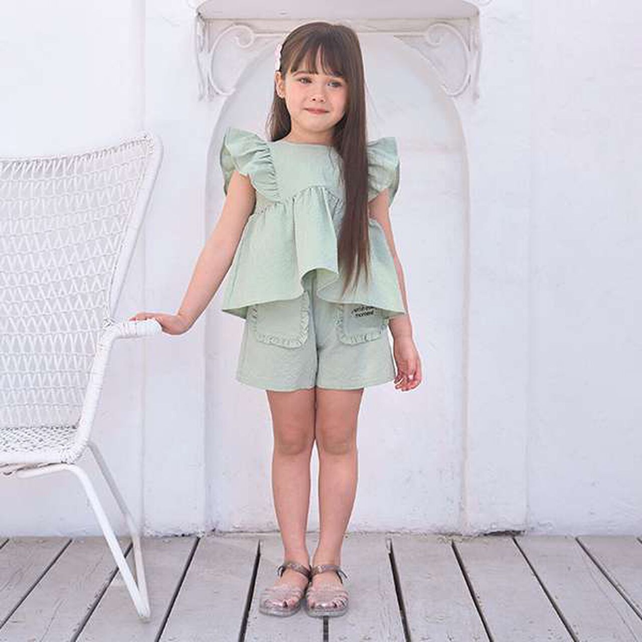 [Set Up Compatible] Frill Pocket Shorts,Mint, large image number 10