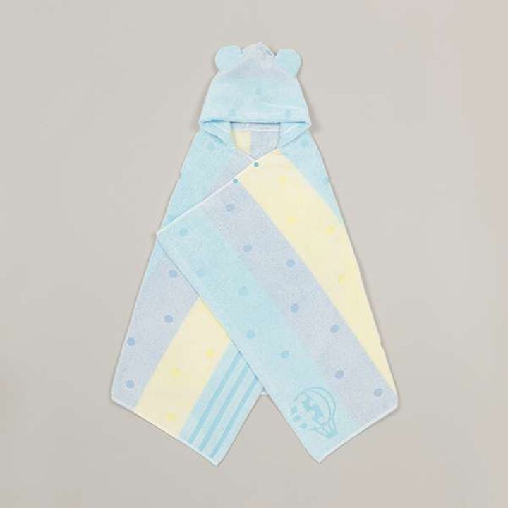 Zero-Twist Towel Bath Poncho,Blue, medium image number 0