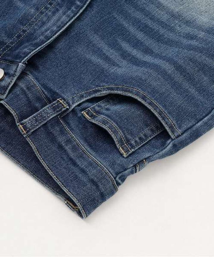 Motif Logo Flare Denim Pants,Light blue, medium image number 4