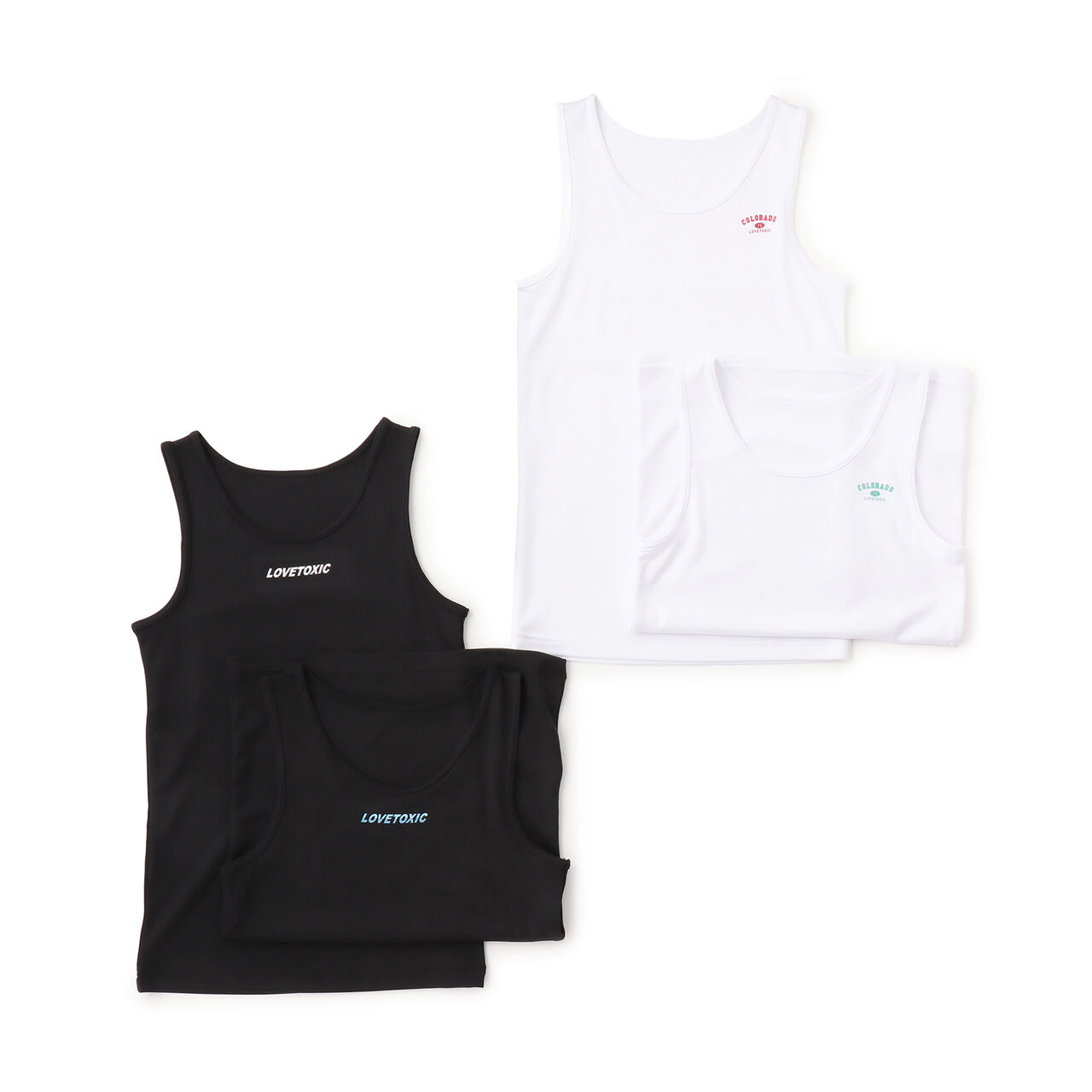 2-Pack Double Layer Tank Tops,Black, large image number 7