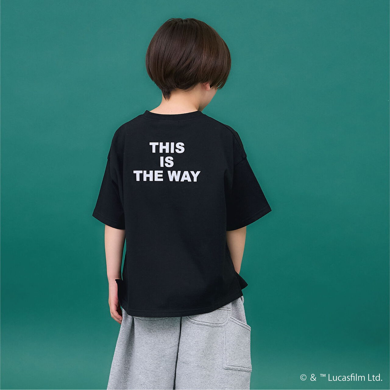 [STAR WARS] Stain Resistant Quick-Dry UV Logo Print Kaiteki Tenjiku Big T-Shirt,Black, large image number 14