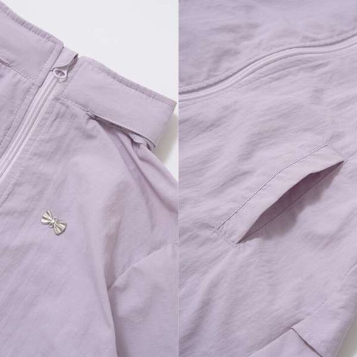 [Water-Repellent] Back Frill A-Line Mountain Parka (Storage Bag Included),Lavender, medium image number 16