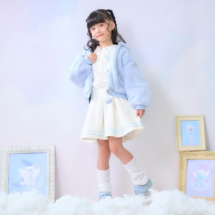 Cut Jacquard Half-Zip Sailor Outfit Set,Pink, medium image number 19