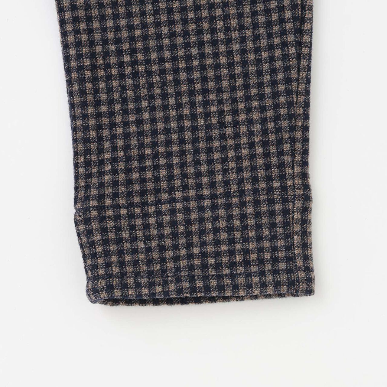 Cut Jacquard Checkered Pants,Navy, large image number 6