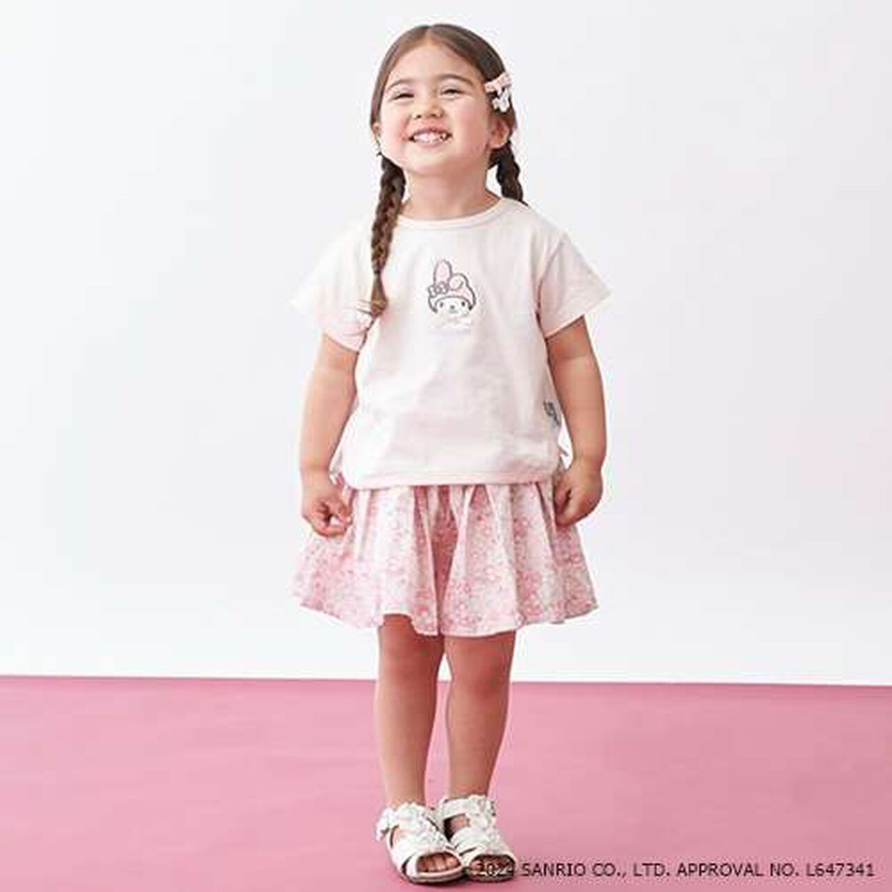 Sanrio Tuck Pleats Culottes,Sax blue, large image number 20