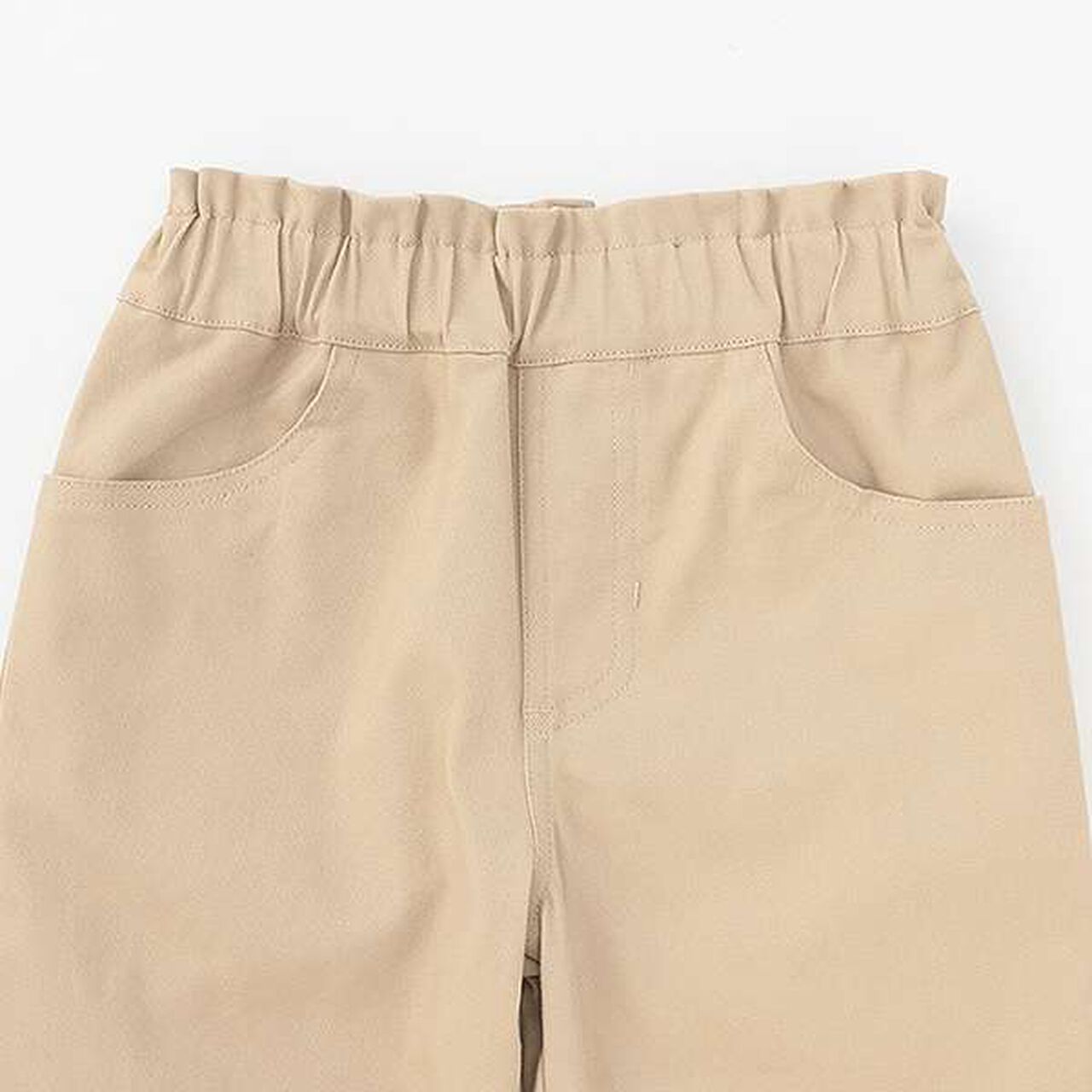 Decorative Ribbon Side Slit Stretch Pants,Ivory, large image number 6