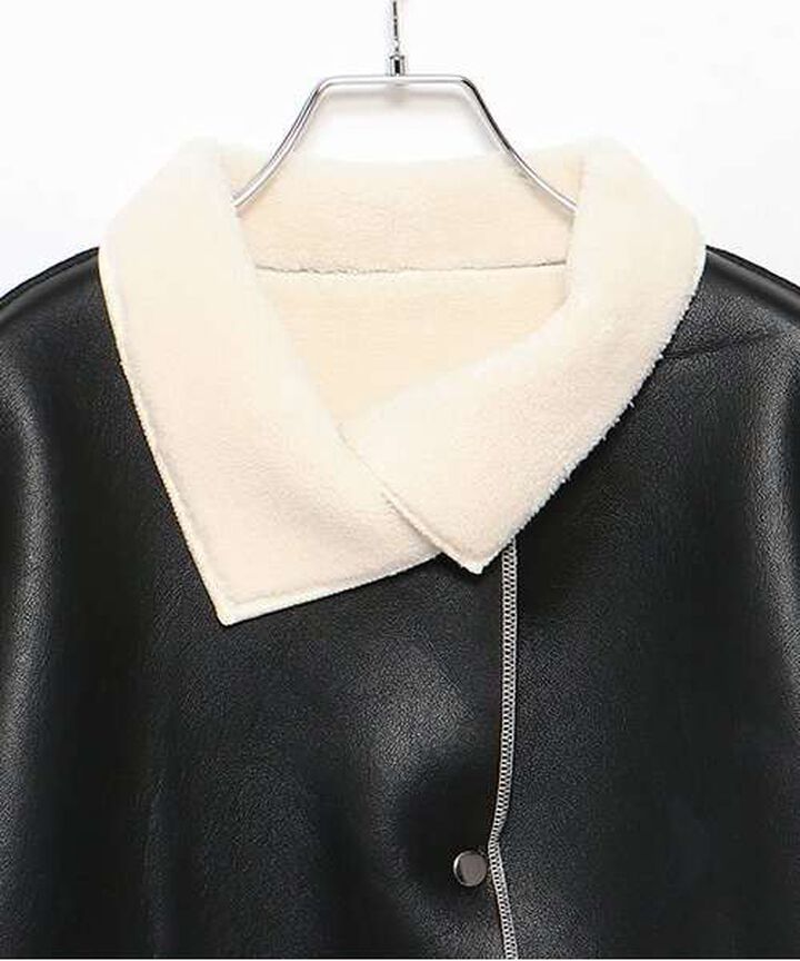 Reversible Boa Jacket,Ivory, medium image number 6