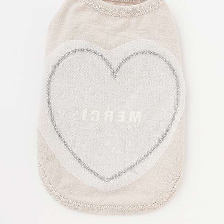 [DOG] Anti-Stain Heart Back T-Shirt,Light pink, medium image number 3