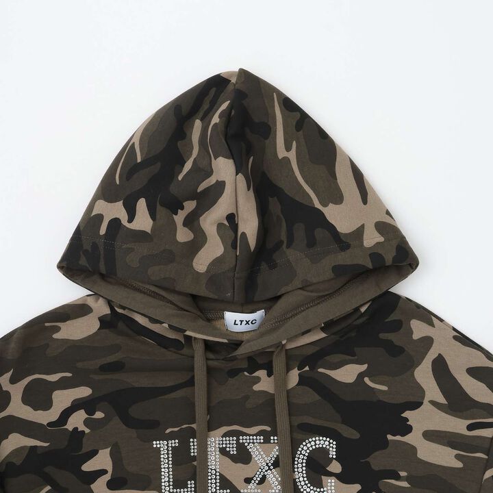 [LTXC] Shaggy Lined Black Cropped Parka,Off white, medium image number 14