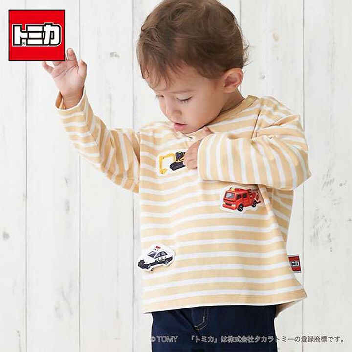 TOMICA Appliqu&eacute; Long Sleeve T-Shirt,Yellow, medium image number 1