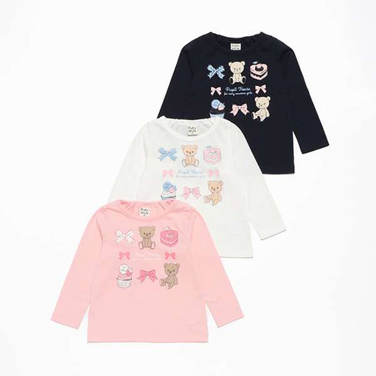 990T Long-Sleeve Bear Ribbon Sweets,Pink, large image number 6