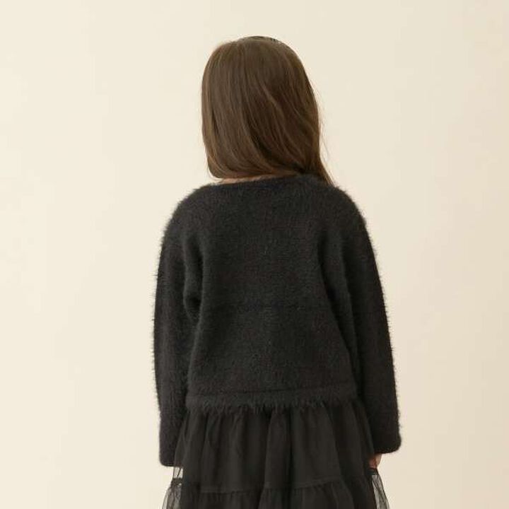 Shaggy Knit Cardigan,Red, medium image number 10