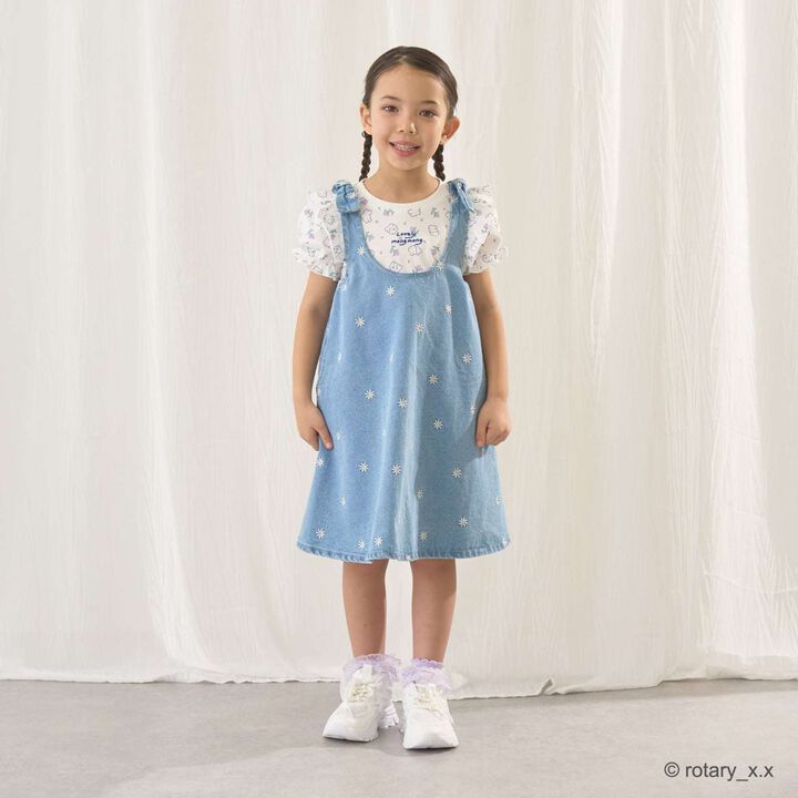 100% Cotton Lovely Monmon Quick-Dry UV Puff Sleeve All-Over Print T-Shirt,Yellow green, medium image number 16